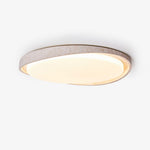 Lumen Arc Ceiling Light in Yellow Travertine | Modern Flush Mount LED