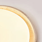 Lumen Arc Ceiling Light in Yellow Travertine | Modern Flush Mount LED