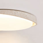 Lumen Arc Ceiling Light in Yellow Travertine | Modern Flush Mount LED