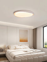 Lumen Arc Ceiling Light in Yellow Travertine | Modern Flush Mount LED