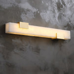 Alabaster LED Wall Sconce in Brushed Brass | Modern Linear Lighting