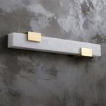 Alabaster LED Wall Sconce in Brushed Brass | Modern Linear Lighting