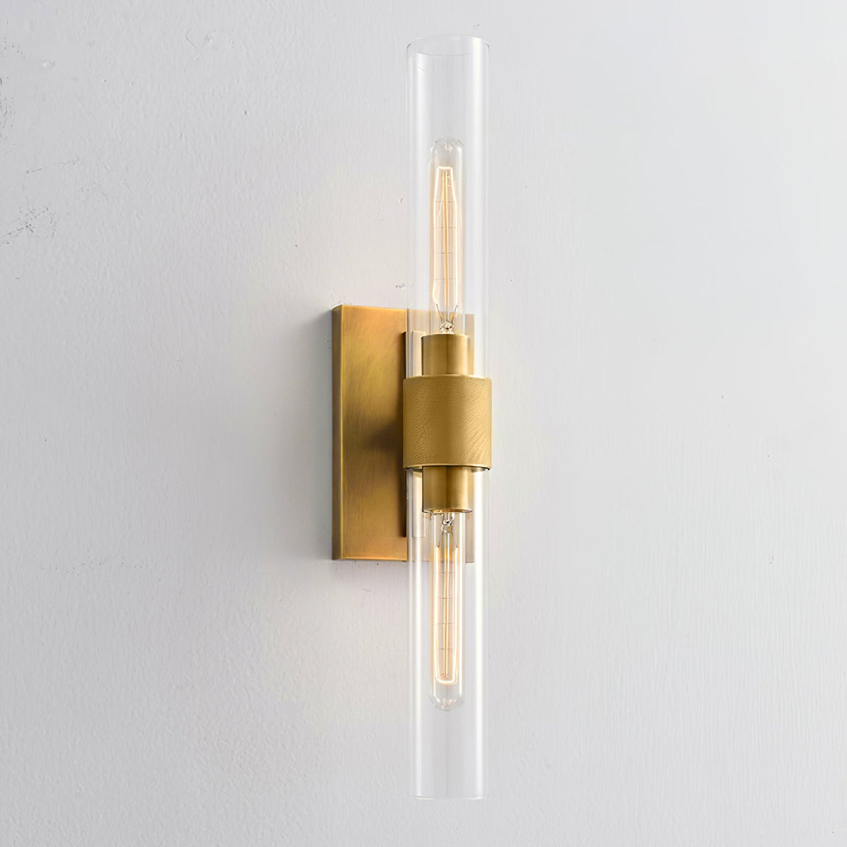 Lumen Cylix Wall Sconce in Brass and Glass | Modern Minimalist Wall Light