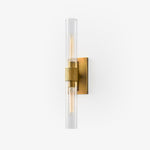 Lumen Cylix Wall Sconce in Brass and Glass | Modern Minimalist Wall Light