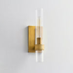 Lumen Cylix Wall Sconce in Brass and Glass | Modern Minimalist Wall Light