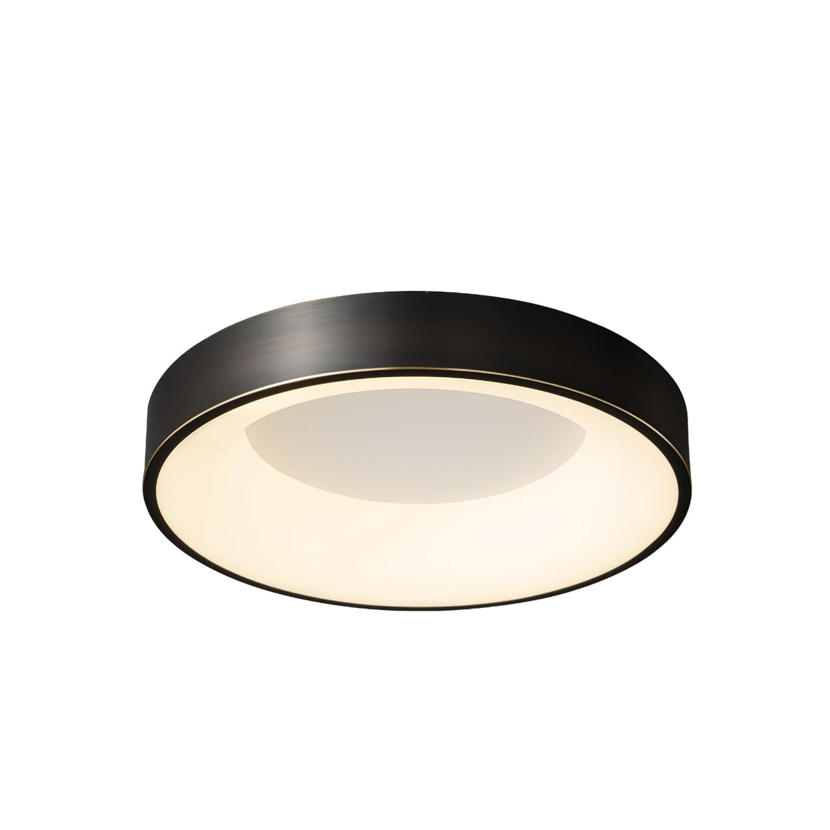 Lumenia Modern Brass LED Flush Mount Ceiling Light for Living Room and Bedroom