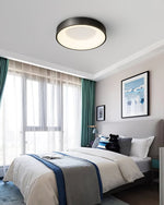 Lumenia Modern Brass LED Flush Mount Ceiling Light for Living Room and Bedroom