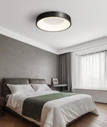 Lumenia Modern Brass LED Flush Mount Ceiling Light for Living Room and Bedroom