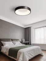 Lumenia Modern Brass LED Flush Mount Ceiling Light for Living Room and Bedroom