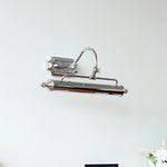 Lumeo Adjustable Wall Sconce in Satin Metal for Artwork and Bathroom Lighting