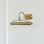 Lumeo Adjustable Wall Sconce in Satin Metal for Artwork and Bathroom Lighting