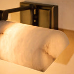 Lumiel Alabaster Wall Sconce in Antique Brass |
