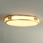 Luminara Flush Mount Ceiling Light in Brass and Glass