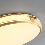Luminara Flush Mount Ceiling Light in Brass and Glass