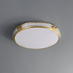 Luminara Flush Mount Ceiling Light in Brass and Glass
