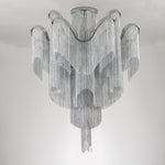 Luminous Cascade Chain Ceiling Light — Modern Aluminum Chandelier
