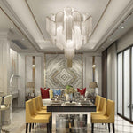 Luminous Cascade Chain Ceiling Light — Modern Aluminum Chandelier