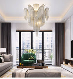 Luminous Cascade Chain Ceiling Light — Modern Aluminum Chandelier