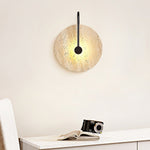 Luminous Horizon Wall Sconce in Yellow Travertine with Black Metal Accent