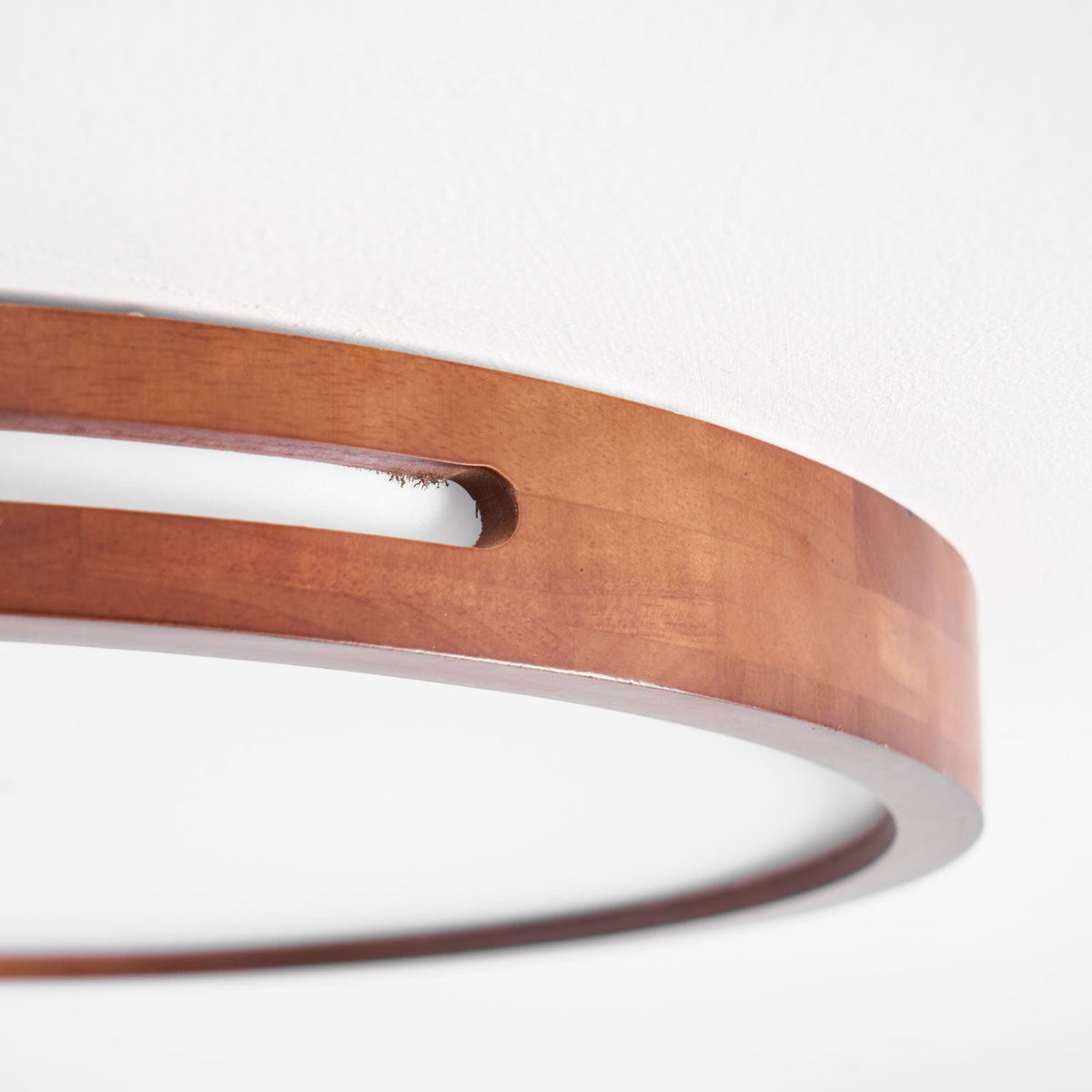 Lumis Halo Ceiling Light – Modern Round LED Flush Mount with Wood Accent