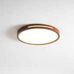 Lumis Halo Ceiling Light – Modern Round LED Flush Mount with Wood Accent