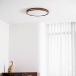 Lumis Halo Ceiling Light – Modern Round LED Flush Mount with Wood Accent
