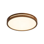 Lumis Halo Ceiling Light – Modern Round LED Flush Mount with Wood Accent