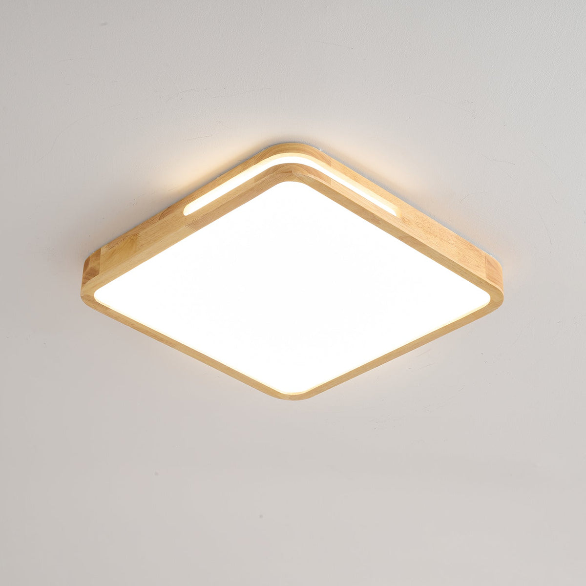 Lumis Halo Ceiling Light – Modern Round LED Flush Mount with Wood Accent