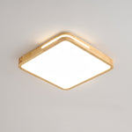 Lumis Halo Ceiling Light – Modern Round LED Flush Mount with Wood Accent