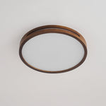 Lumis Halo Ceiling Light – Modern Round LED Flush Mount with Wood Accent
