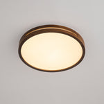 Lumis Halo Ceiling Light – Modern Round LED Flush Mount with Wood Accent