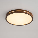 Lumis Halo Ceiling Light – Modern Round LED Flush Mount with Wood Accent
