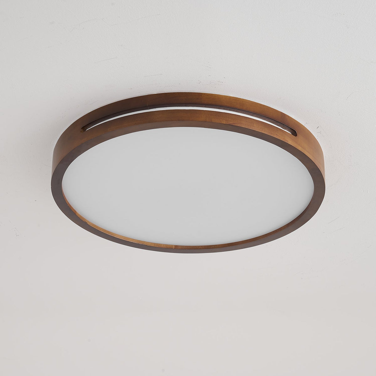 Lumis Halo Ceiling Light – Modern Round LED Flush Mount with Wood Accent