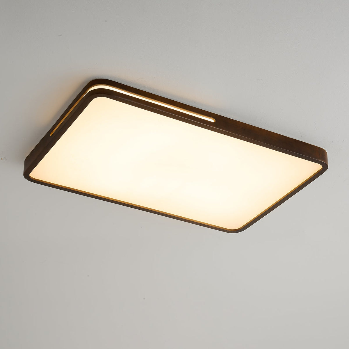 Lumis Halo Ceiling Light – Modern Round LED Flush Mount with Wood Accent