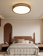 Lumis Halo Ceiling Light – Modern Round LED Flush Mount with Wood Accent