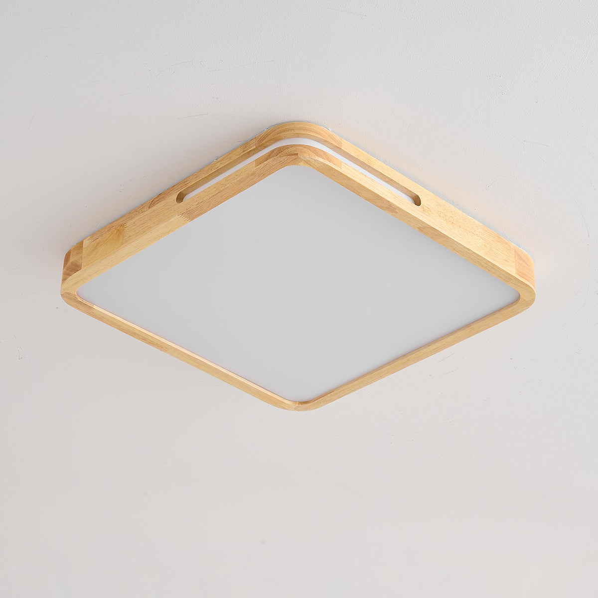 Lumis Halo Ceiling Light – Modern Round LED Flush Mount with Wood Accent