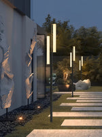Lumo Arc Outdoor Post Light – Modern LED Garden Lamp in Matte Black
