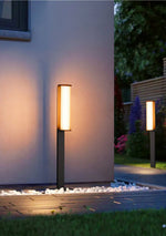 Lumo Arc Duo Outdoor Post Lamp – Modern LED Garden Lighting