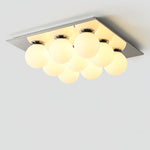 Lumo Cluster Ceiling Light – Nine Glass Orbs in Chrome