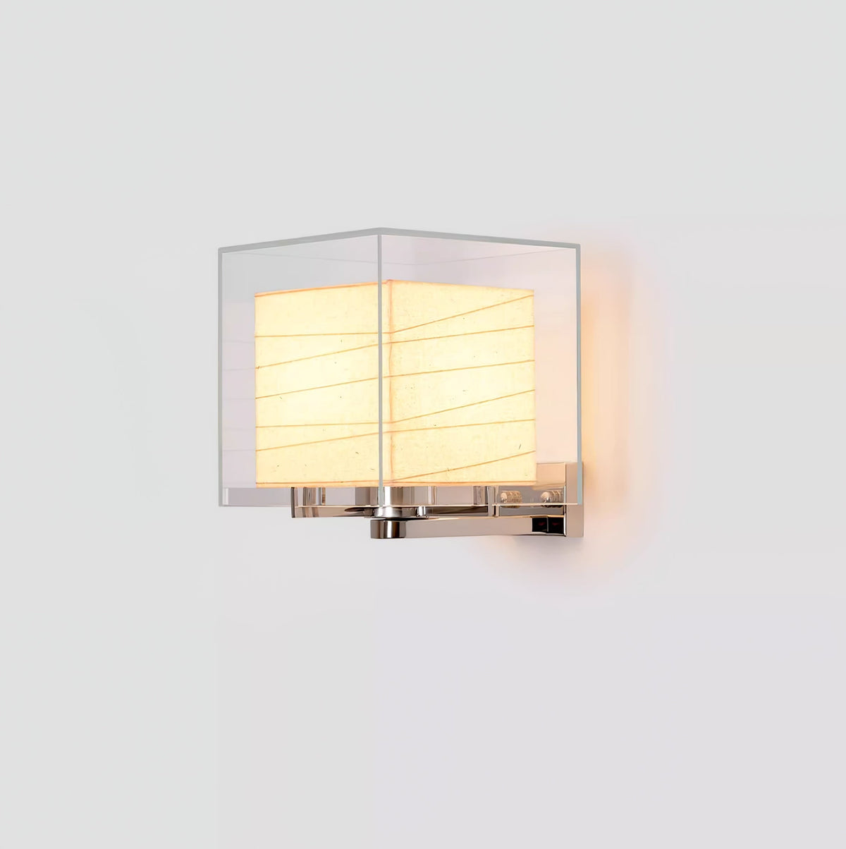 Lumo Cube Wall Sconce – Modern Chrome & Glass Architectural Lighting