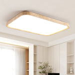 Lumo Stone Travertine LED Flush Mount Ceiling Light for Modern Interiors