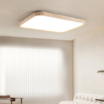 Lumo Stone Travertine LED Flush Mount Ceiling Light for Modern Interiors
