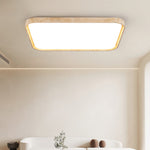Lumo Stone Travertine LED Flush Mount Ceiling Light for Modern Interiors