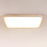 Lumo Stone Travertine LED Flush Mount Ceiling Light for Modern Interiors