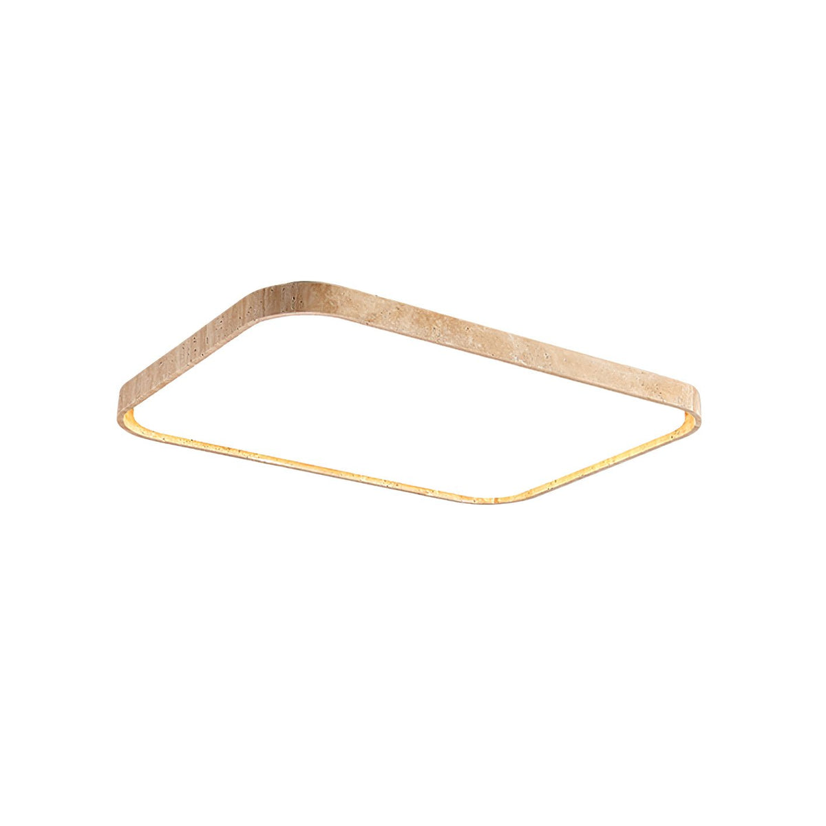 Lumo Stone Travertine LED Flush Mount Ceiling Light for Modern Interiors