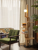 Lumo Tree Floor Lamp – Sculptural Wooden Pet Tower with Ambient LED Light