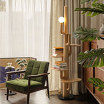 Lumo Tree Floor Lamp – Sculptural Wooden Pet Tower with Ambient LED Light