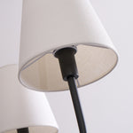 Lumos Black Chandelier – Modern Fabric Shade Pendant Light for Dining Room