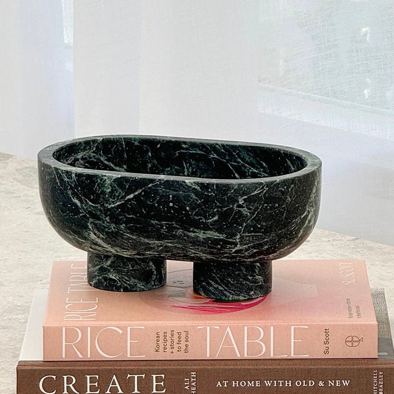 Luna Marble Tray in Natural Stone for Elegant Interiors
