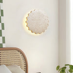 Luna Scallop Wall Sconce in Natural Travertine